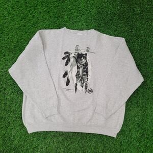 Vintage 1994 Native-American Sweatshirt XL/2XL 27x25 Menchego